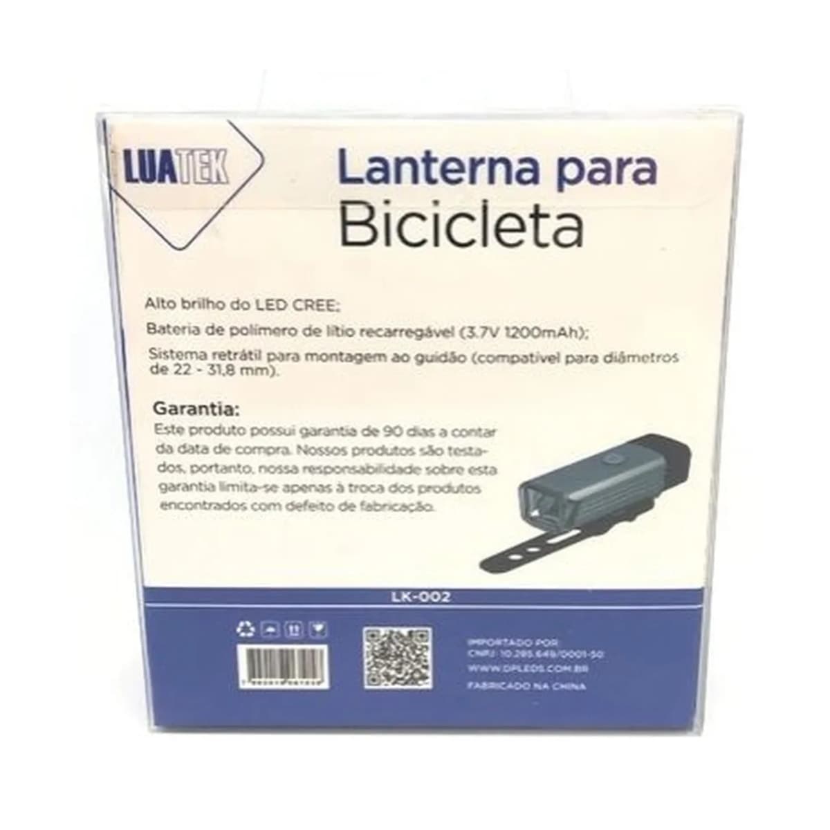 Farol Bike Luatek LK-002 Recarregável
