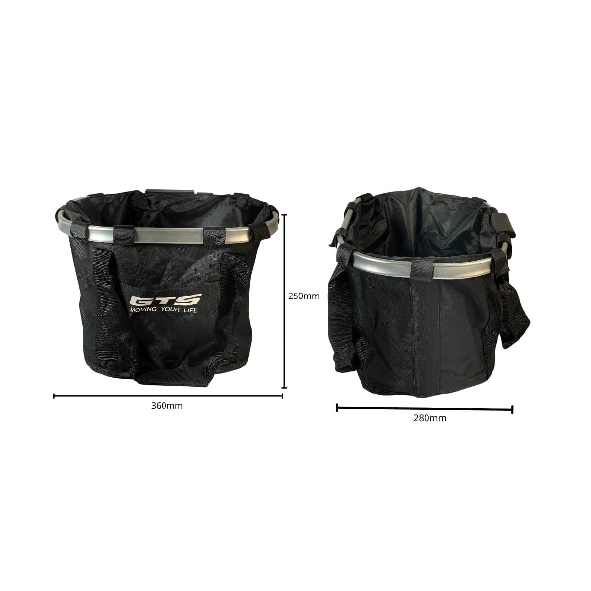 Cesta de Bicicleta Aro 26 GTS Tecido Preto