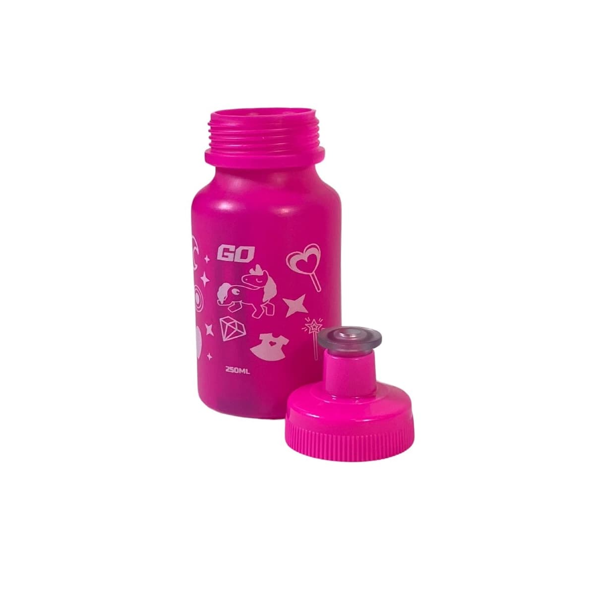 Garrafa Caramanhola 250ML Garra7 Unicórnio Rosa