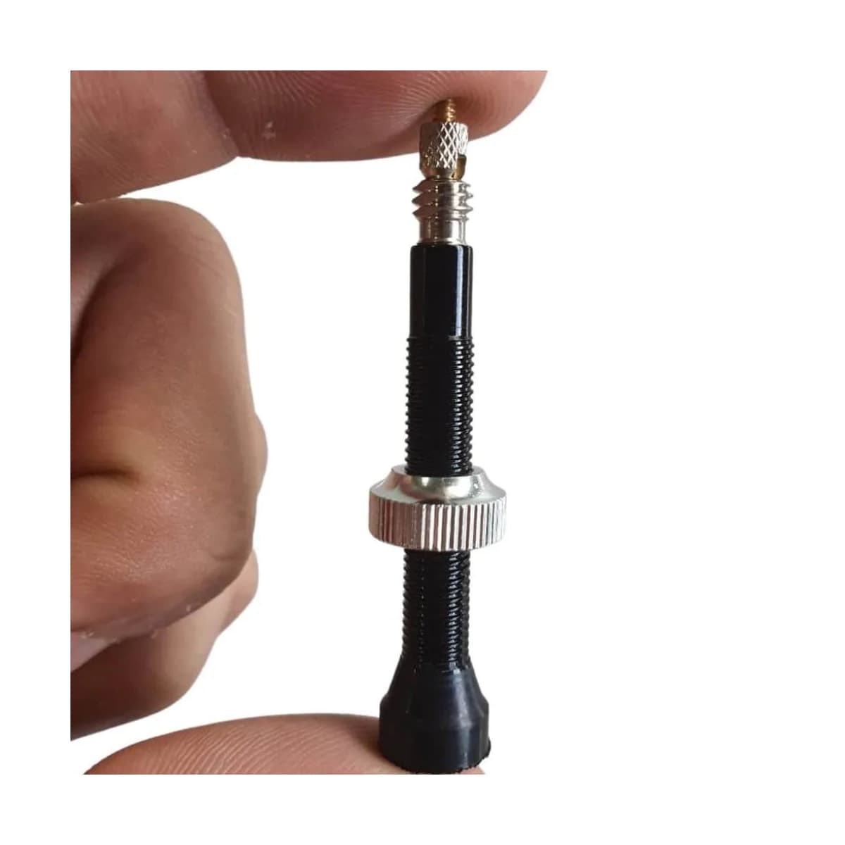 Par De Válvulas Bico Tubeless Presta Alumínio 44mm Preto