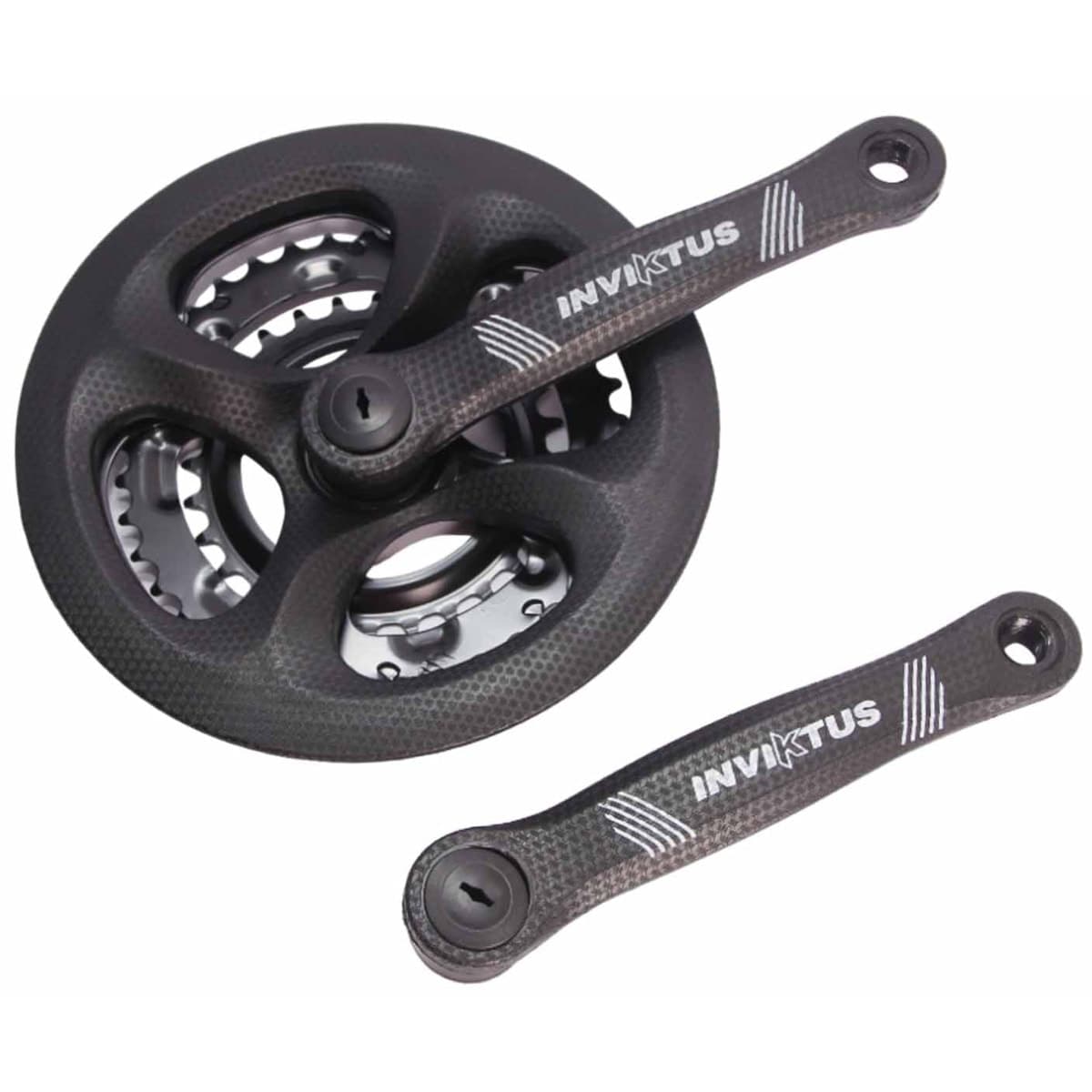 Pedivela Aço Triplo Inviktus 24/34/42D Preto 170mm Protetor