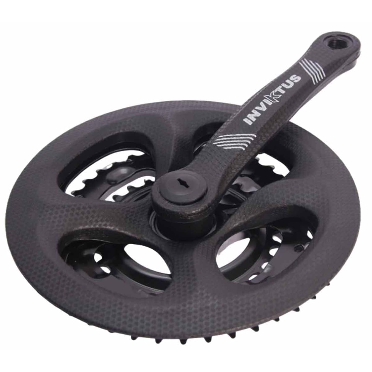 Pedivela Aço Triplo Inviktus 24/34/42D Preto 170mm Protetor