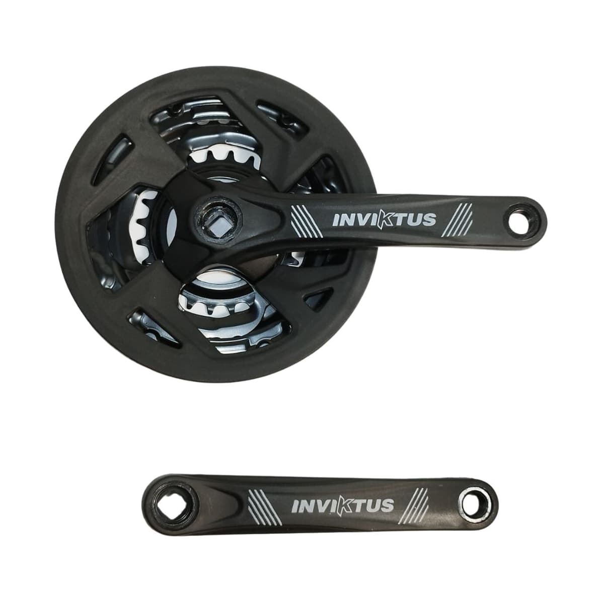 Pedivela Aço Triplo Inviktus 24/34/42D Preto 170mm