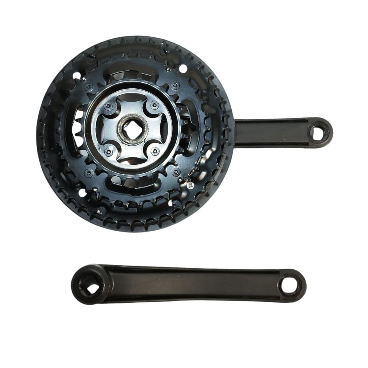 Pedivela Aço Triplo Inviktus 24/34/42D Preto 170mm