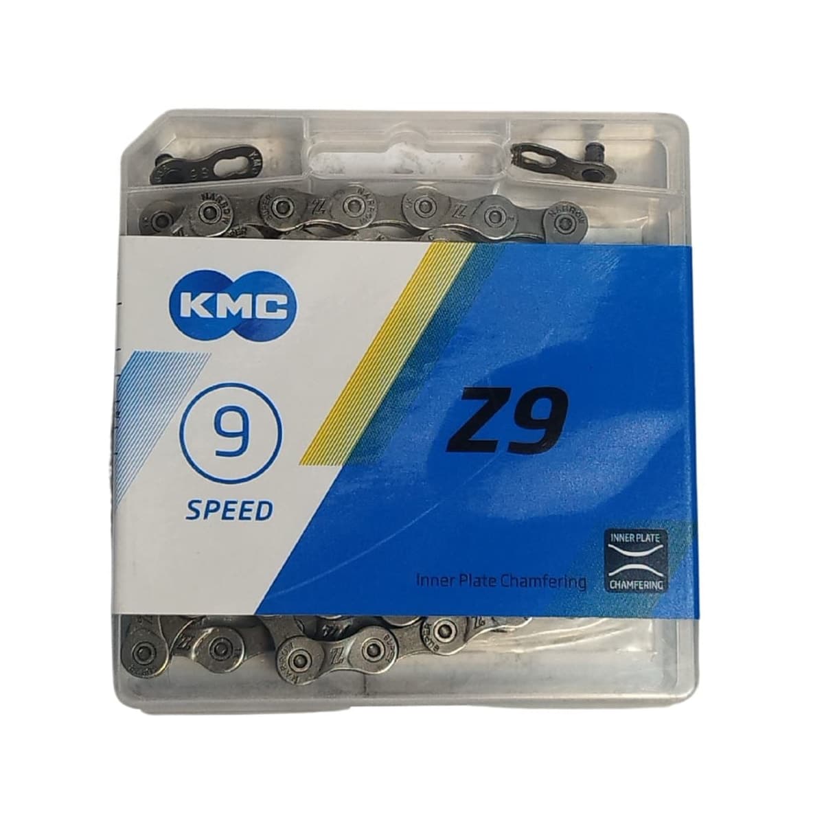 Corrente Fina KMC Z9 1/2x11/128 116 Elos Prata Index 9V