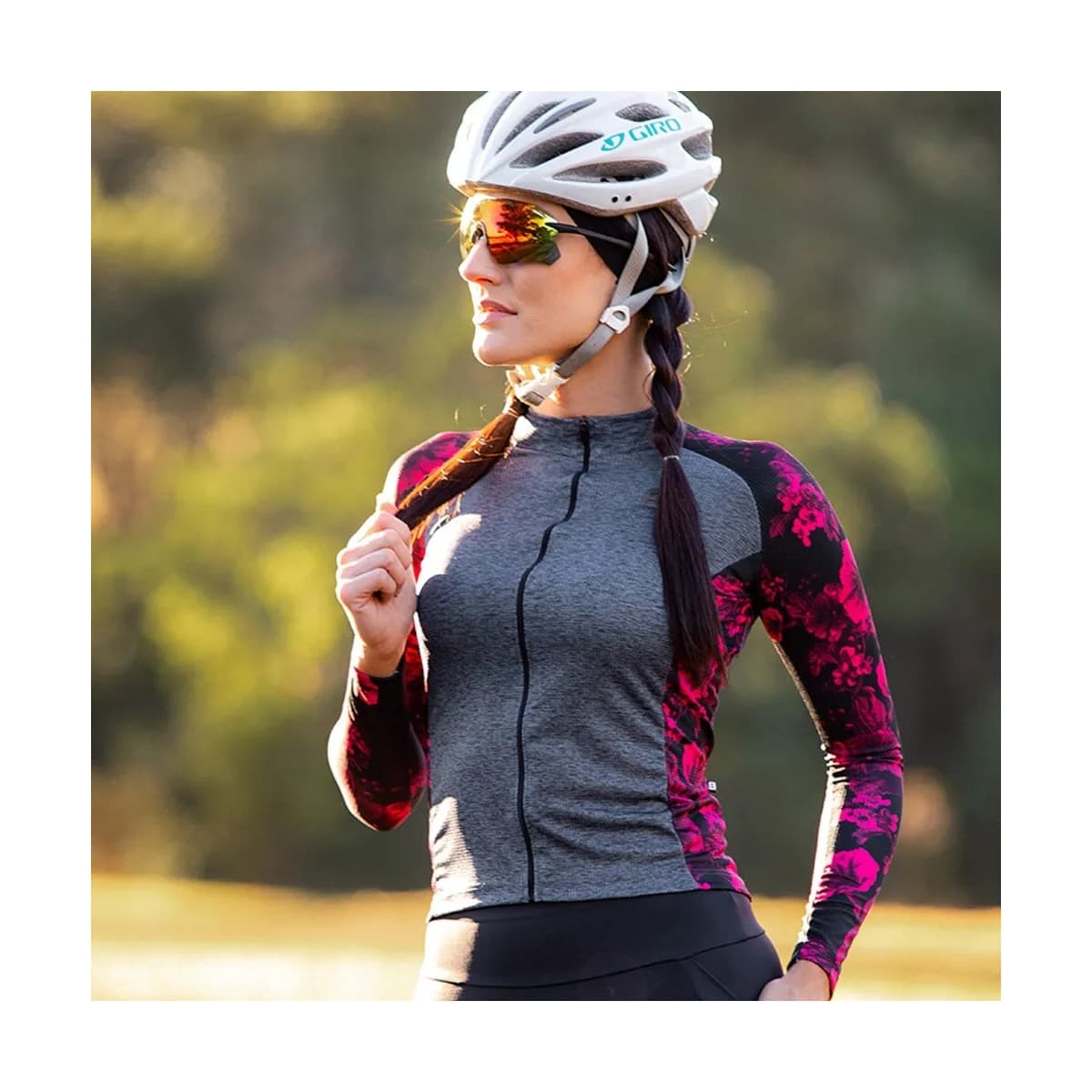 Camisa Ciclismo Feminina Furbo Manga Longa Donna Petunia