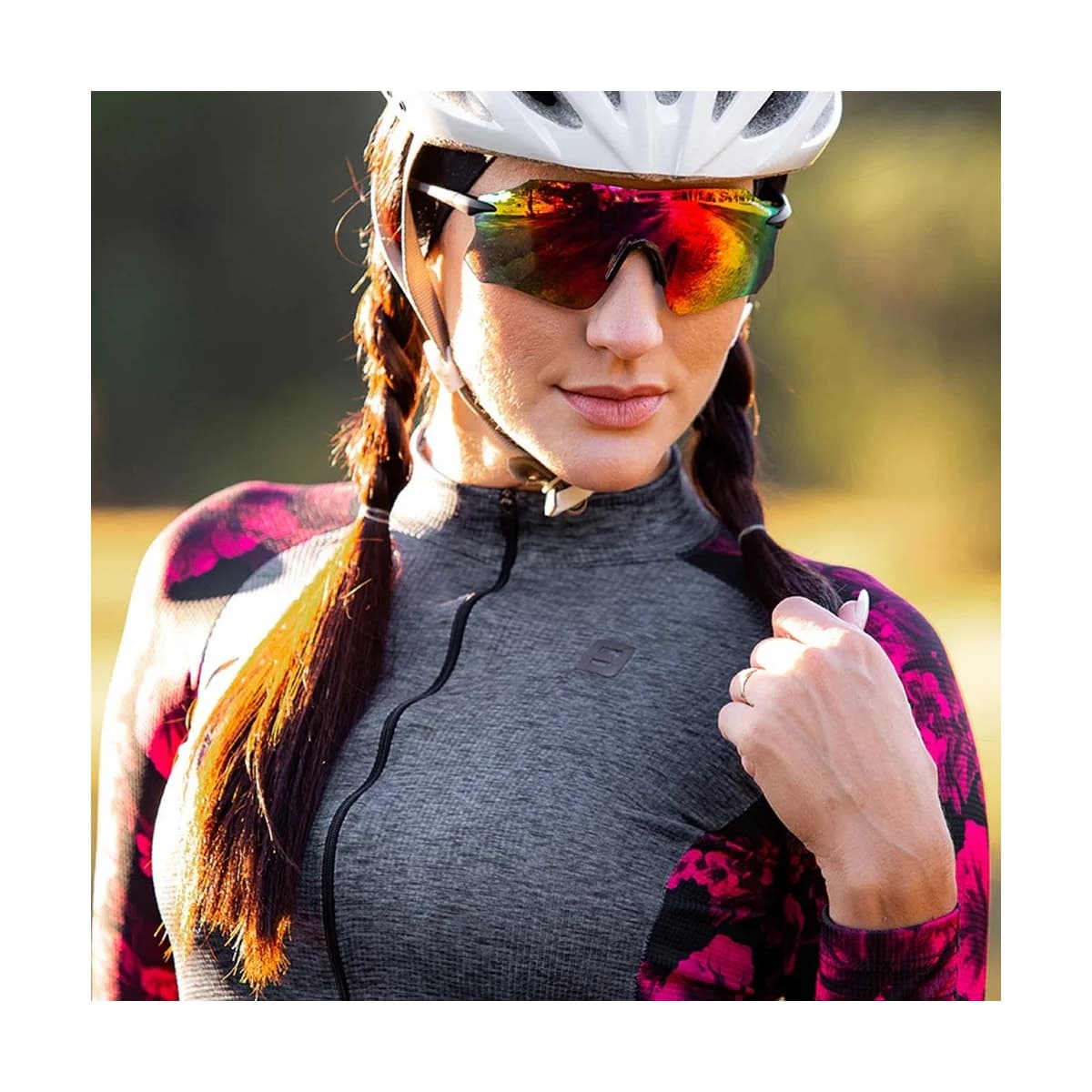 Camisa Ciclismo Feminina Furbo Manga Longa Donna Petunia