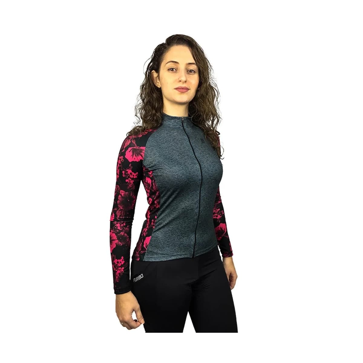 Camisa Ciclismo Feminina Furbo Manga Longa Donna Petunia