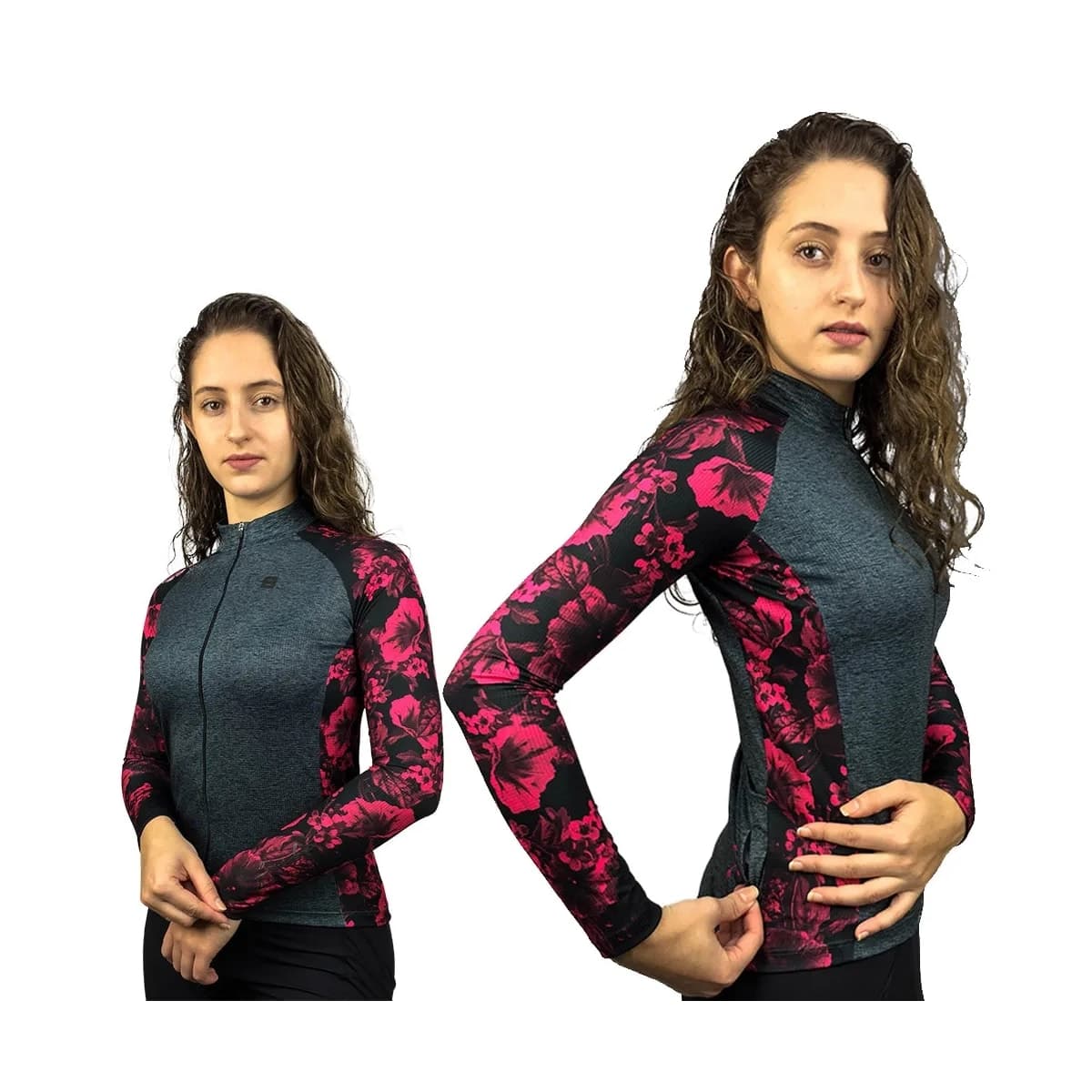 Camisa Ciclismo Feminina Furbo Manga Longa Donna Petunia