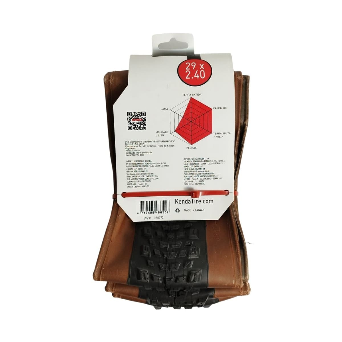Pneu 29x2.40 Kenda Booster SCT K1227 Kevlar Fx-Marrom