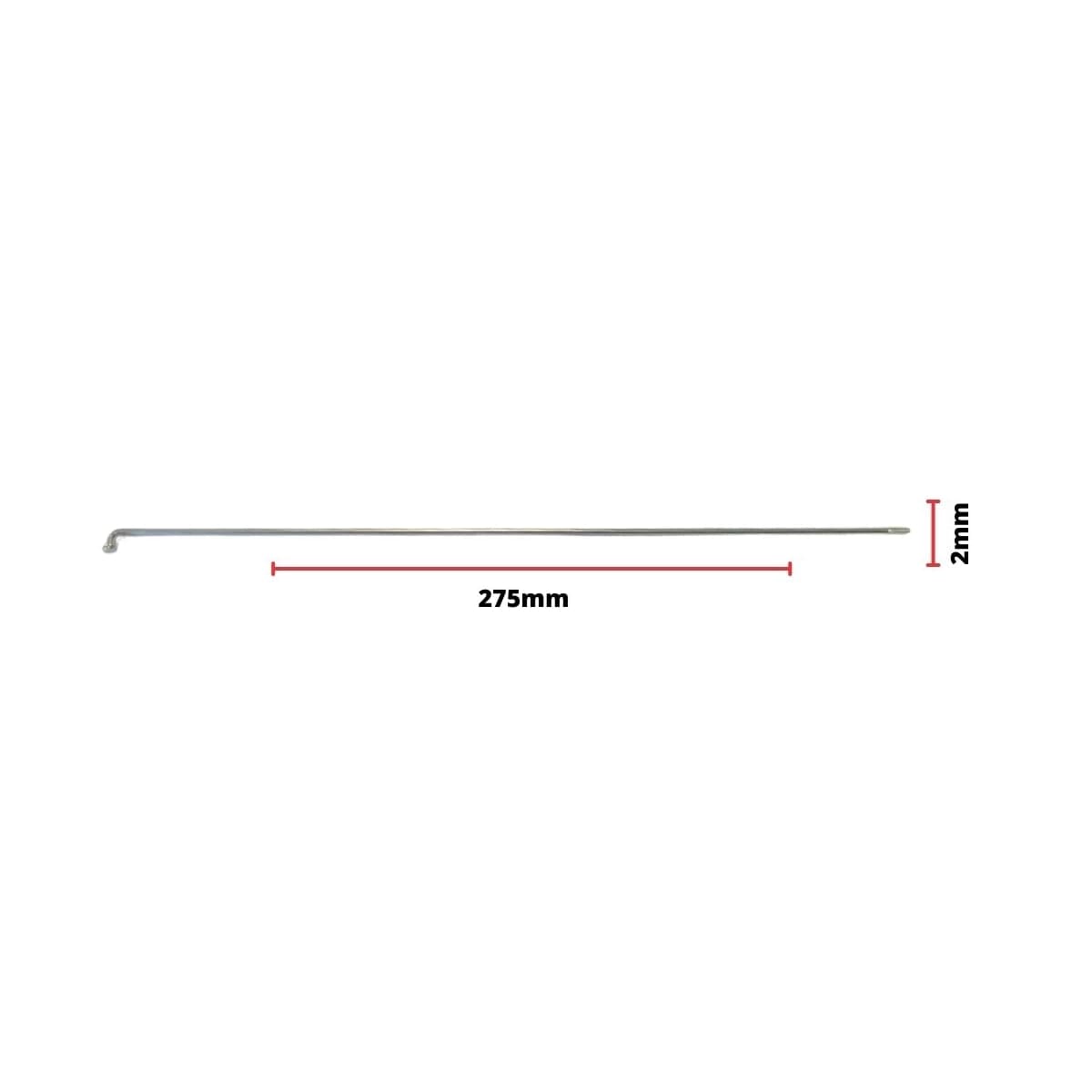 Raio Fino 275x2,00mm Aço Importado Comum Zincado Groza