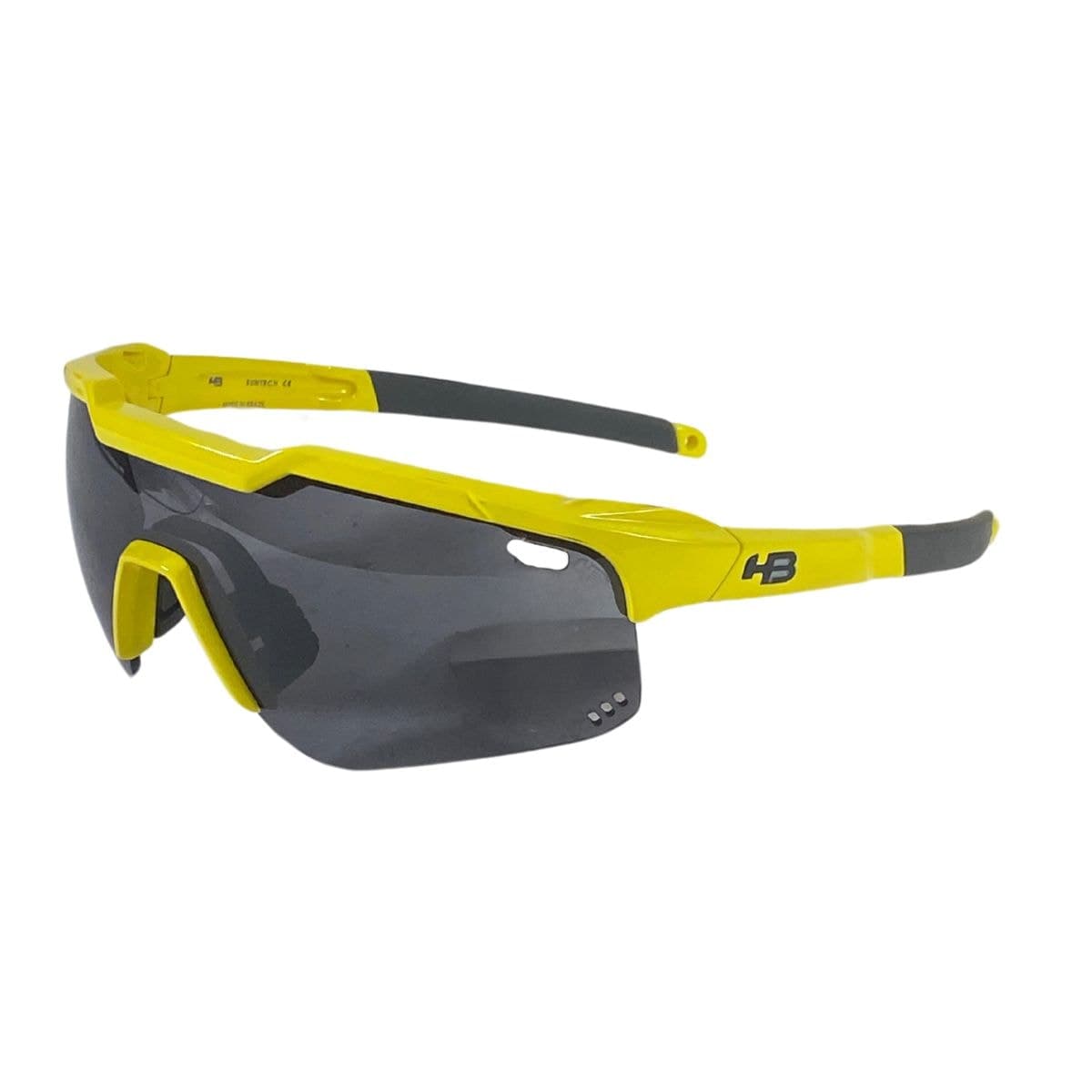 Óculos Ciclismo HB Shield Evo M Amarelo Neon Cinza Proteção UV