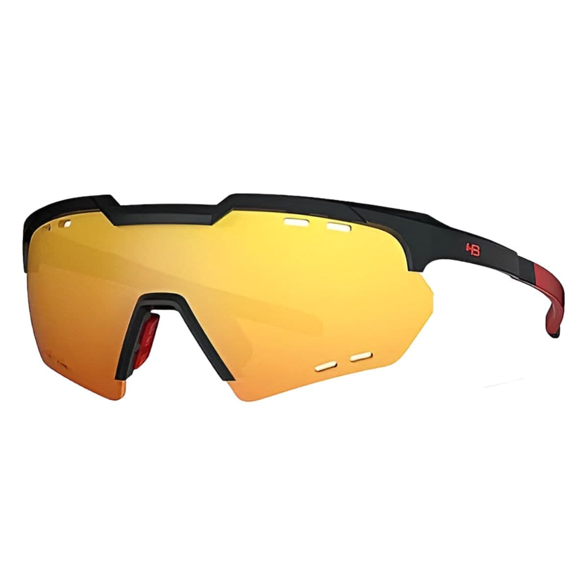 Óculos Ciclismo HB Shield Compact M Preto Vermelho Proteção UV