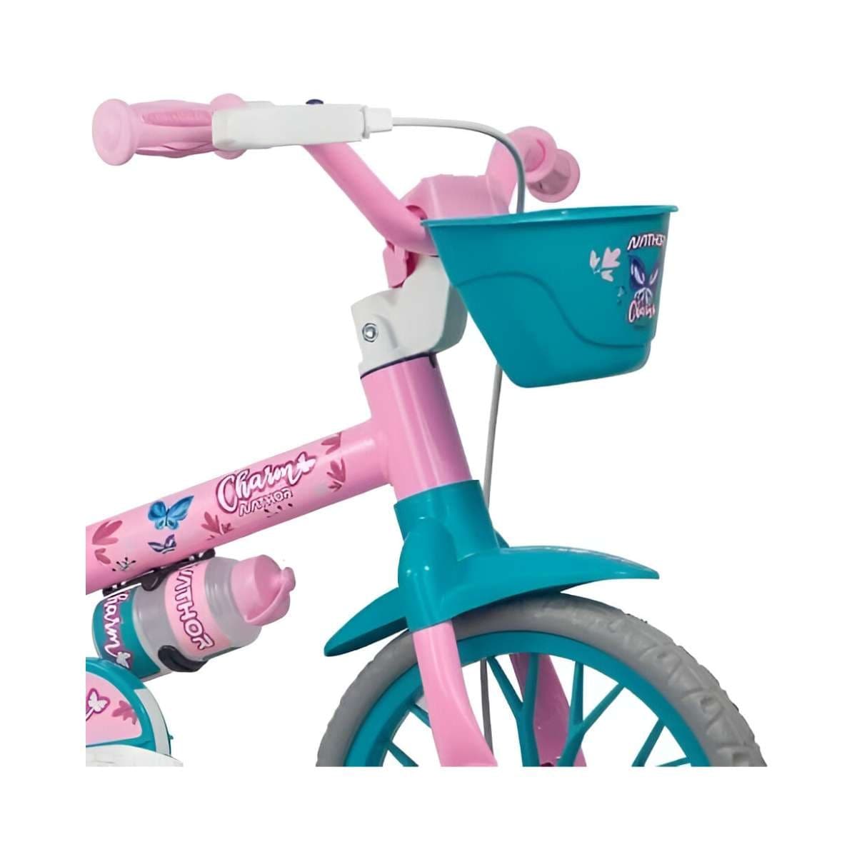 Bicicleta Aro 12 Nathor Charm Rosa e Azul