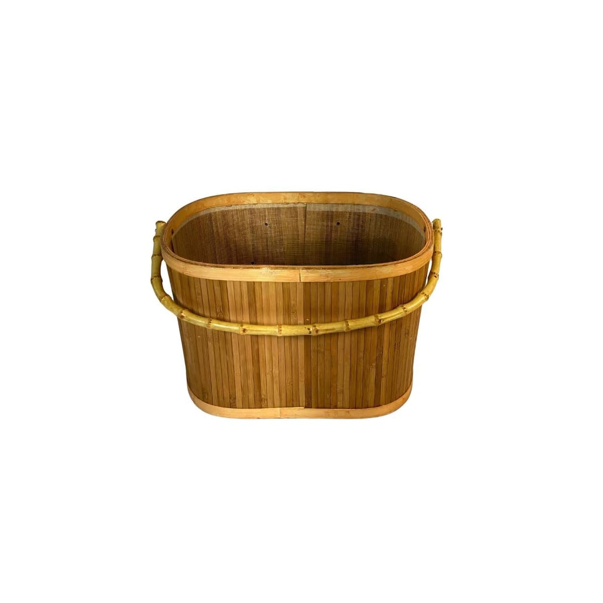 Cesta de Bicicleta Aro 26 Importado Bambu Marrom