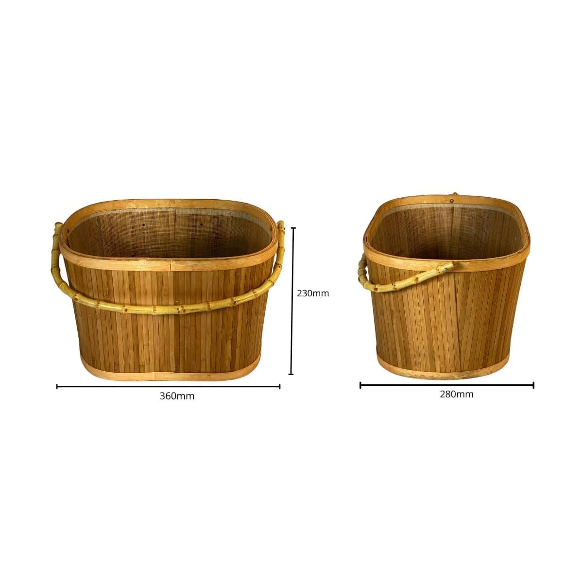 Cesta de Bicicleta Aro 26 Importado Bambu Marrom