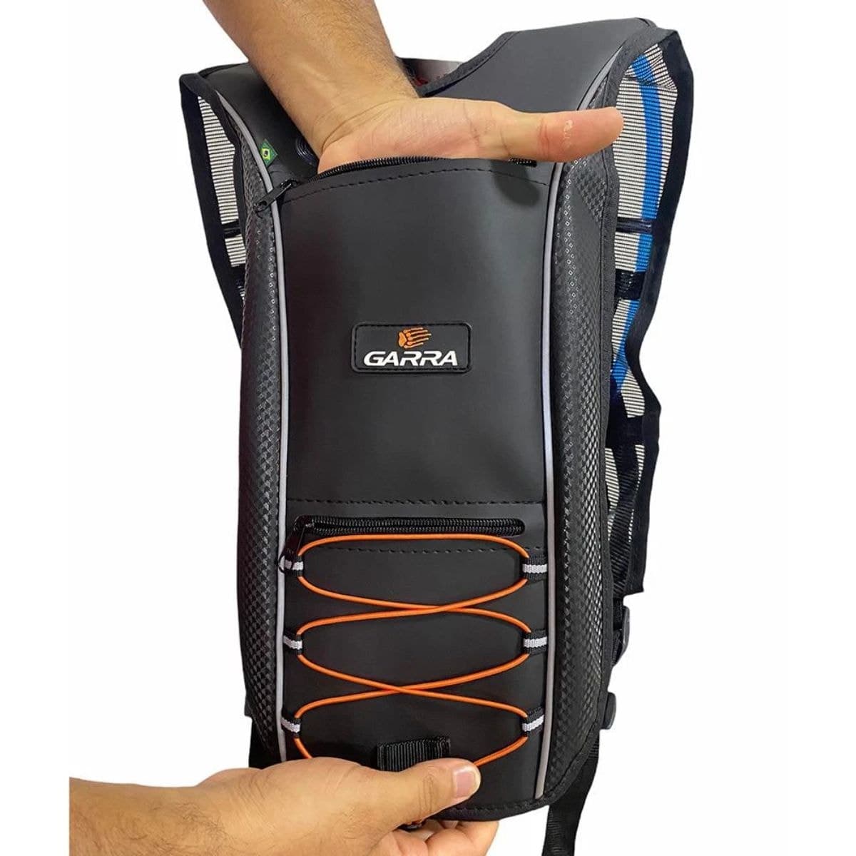 Mochila Hidratação Gara7 Preto Laranja 2L