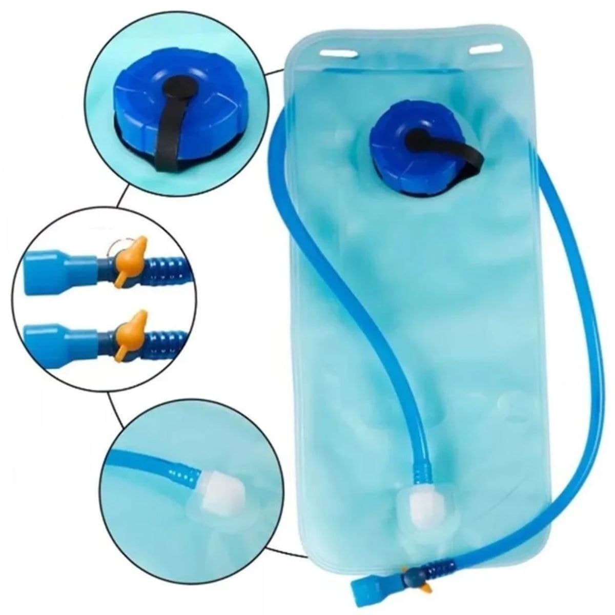 Mochila Hidratação Gara7 Preto Laranja 2L