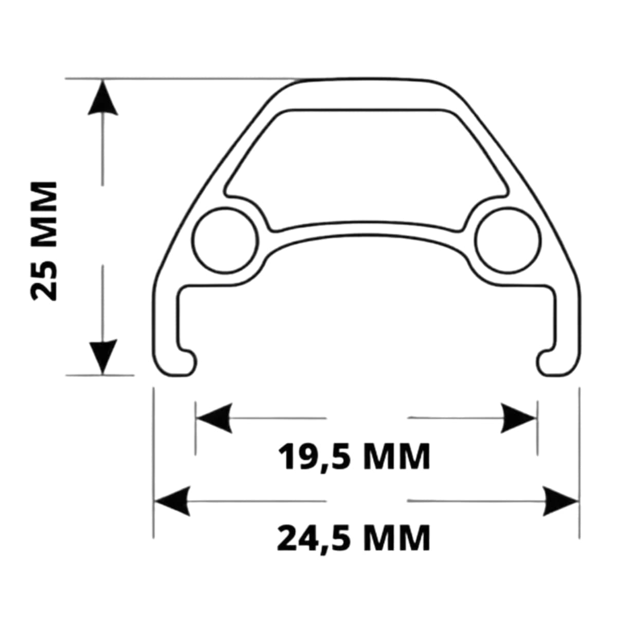 Aro 26x1.3/8 Alumínio Aero Absolute Slide Preto 36 F
