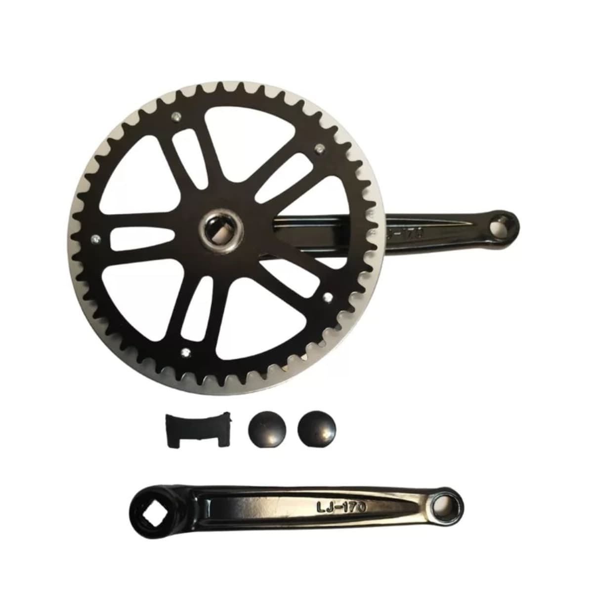 Pedivela Aço Single Sugino 44D Preto 170mm Ponta Quadrada Com Protetor