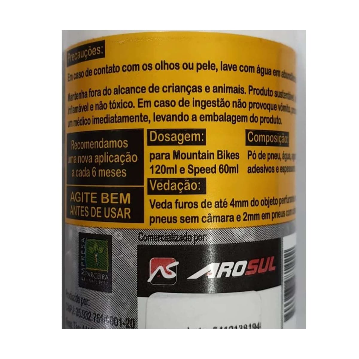 Selante Preventivo para Vedação de Furos OPAH! 120ml P/Pneu Tubeless