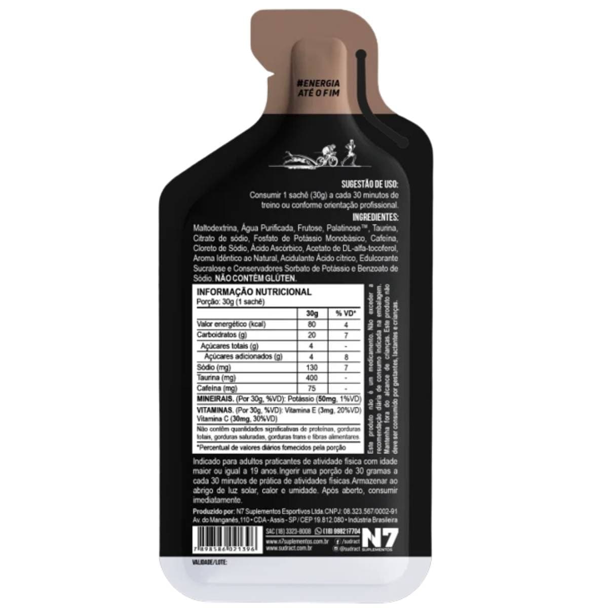 Suplemento Sudract Energy Pro Gel Black ( 10 Unidades )