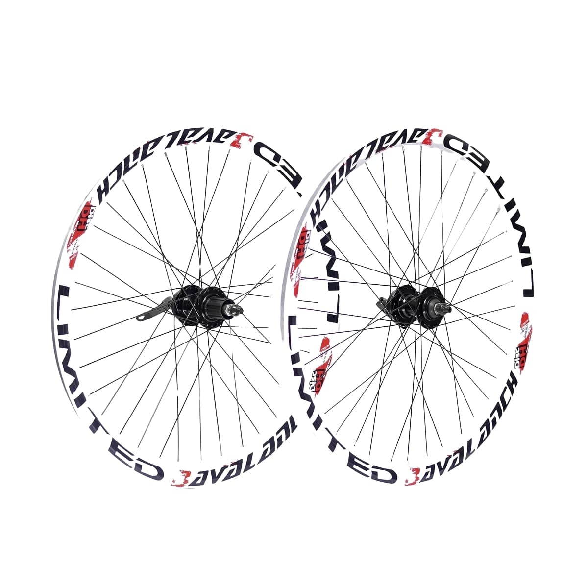 Par de Roda 26 Avalanch Cubo K7 Freio Disco 36 Furos Branco