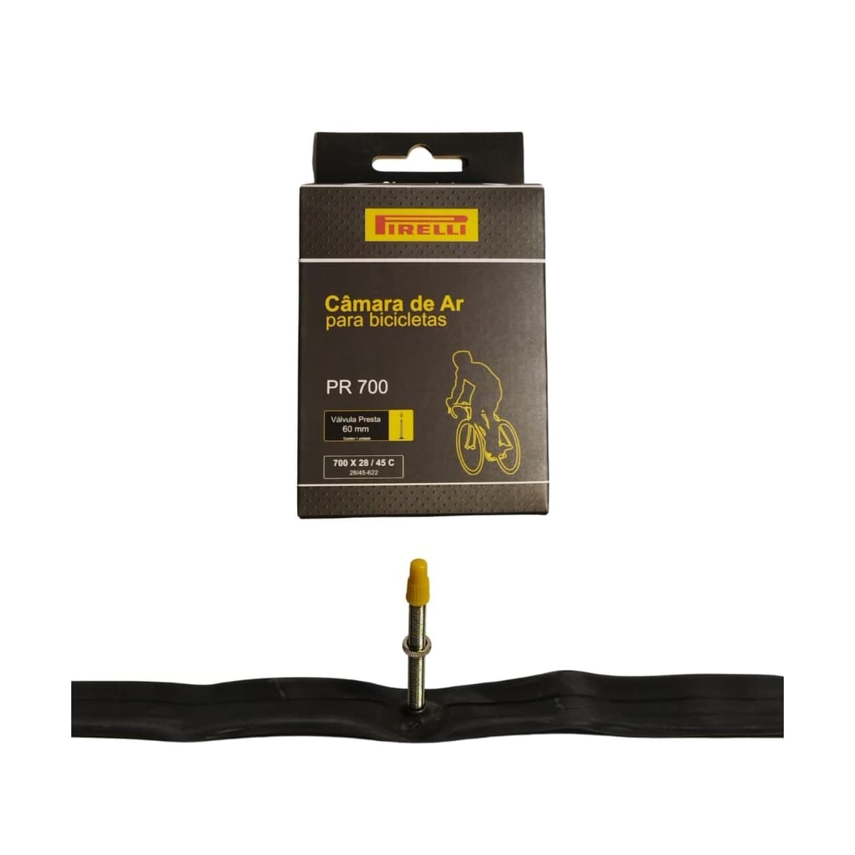 Câmara Aro 700 Pirelli Válvula Presta 60mm 28/45