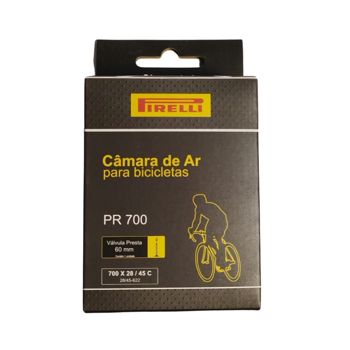 Câmara Aro 700 Pirelli Válvula Presta 60mm 28/45