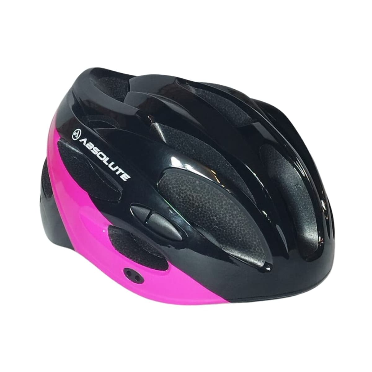 Capacete Bike Absolute Mia Preto e Rosa Com Led - M