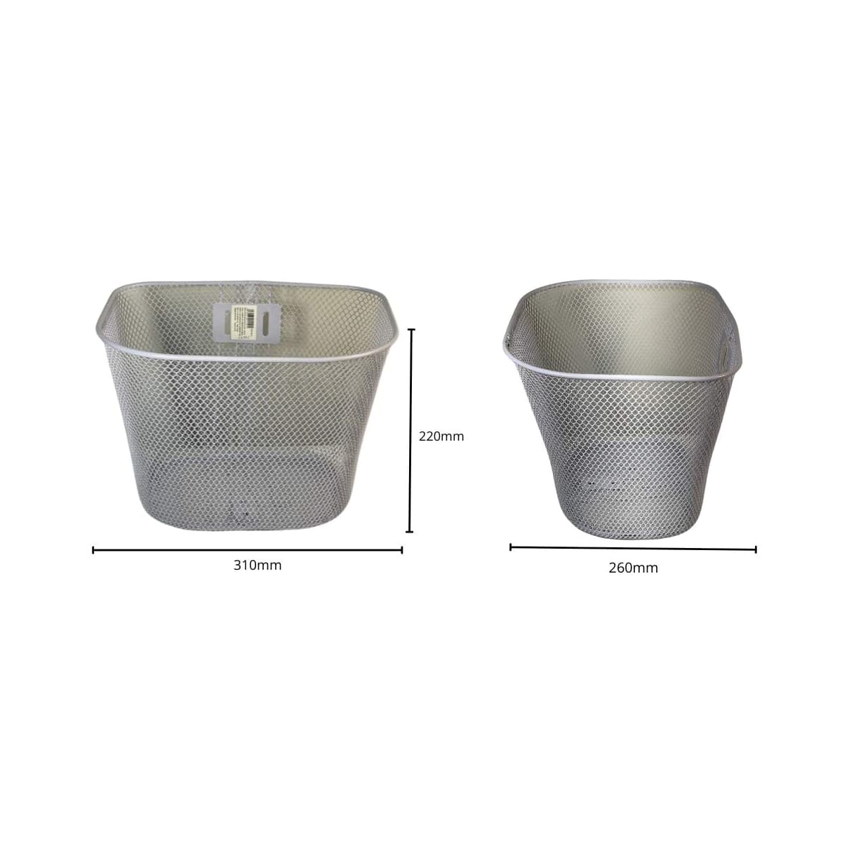 Cesta de Bicicleta Grande Oval Aro 26 Importado Aço Branco