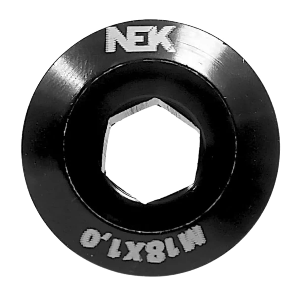 Tampa Pedivela Hollowtech Nek M18 Alumínio Preto