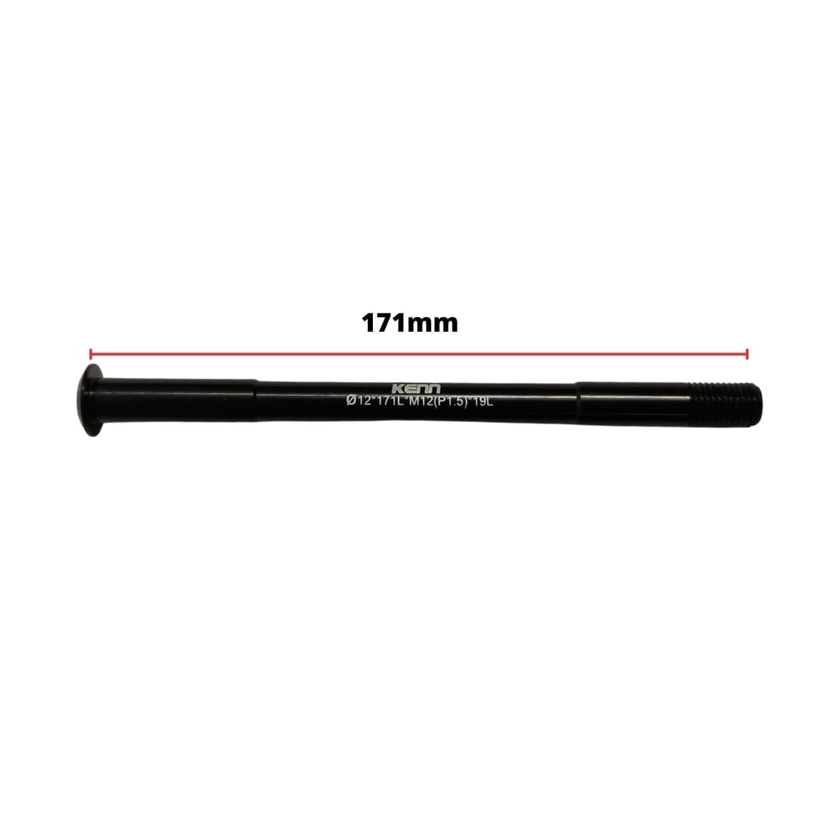 Eixo Passante Traseiro Nek 171mm Alumínio Preto Grosso 12mm