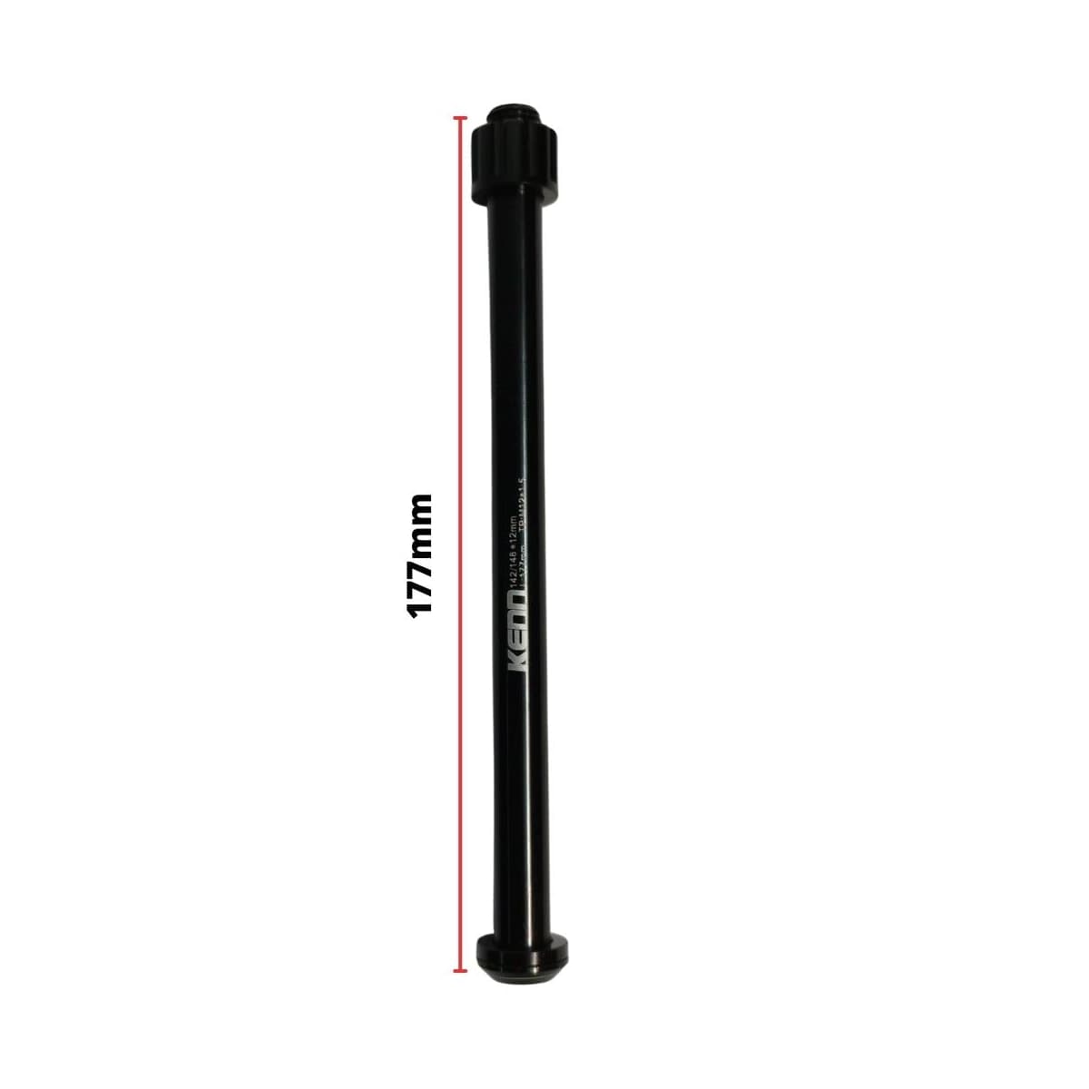 Eixo Passante Traseiro Nek 177mm Alumínio Preto Grosso 12mm