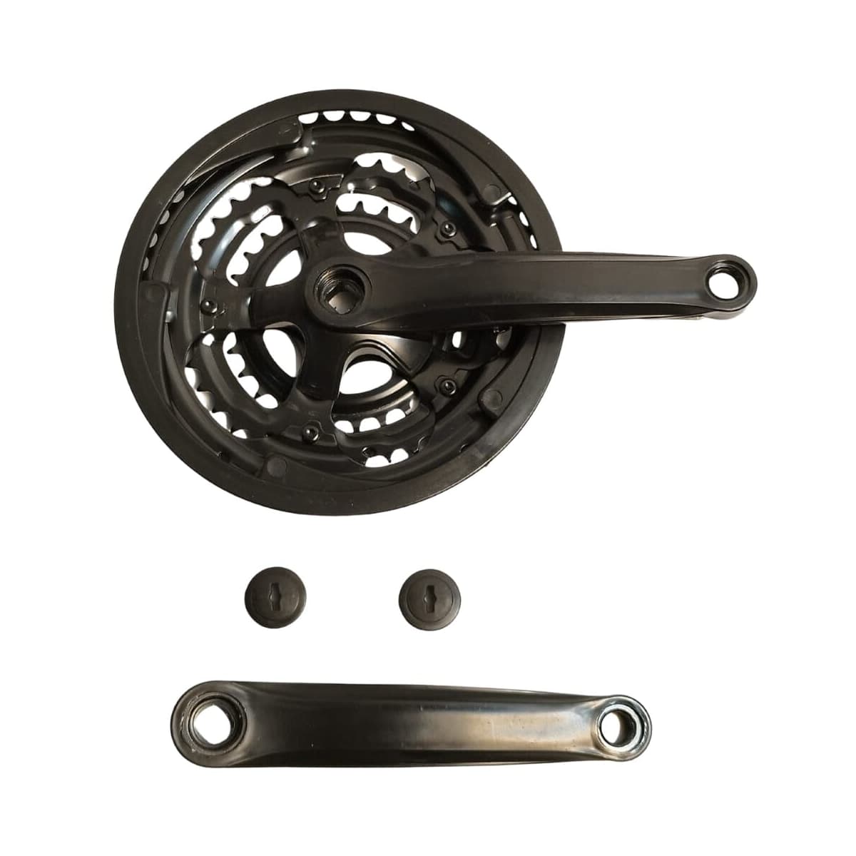 Pedivela Aço Triplo Logan 28/38/48D Index Preto 175mm Ponta Quadrada Com Protetor