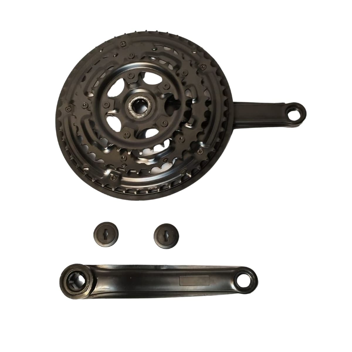 Pedivela Aço Triplo Logan 28/38/48D Index Preto 175mm Ponta Quadrada Com Protetor