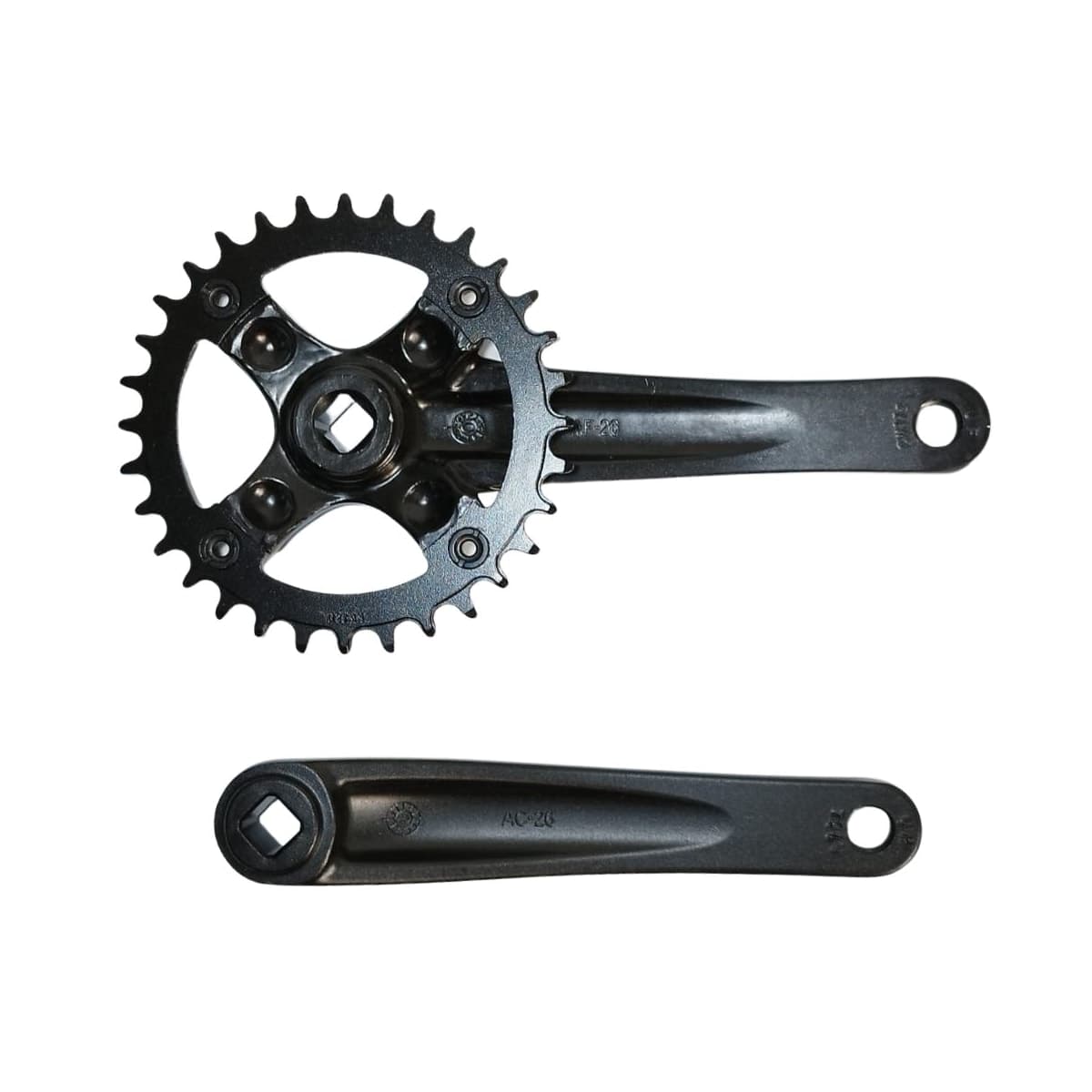 Pedivela Alumínio Single Samox 32D Preto 175mm