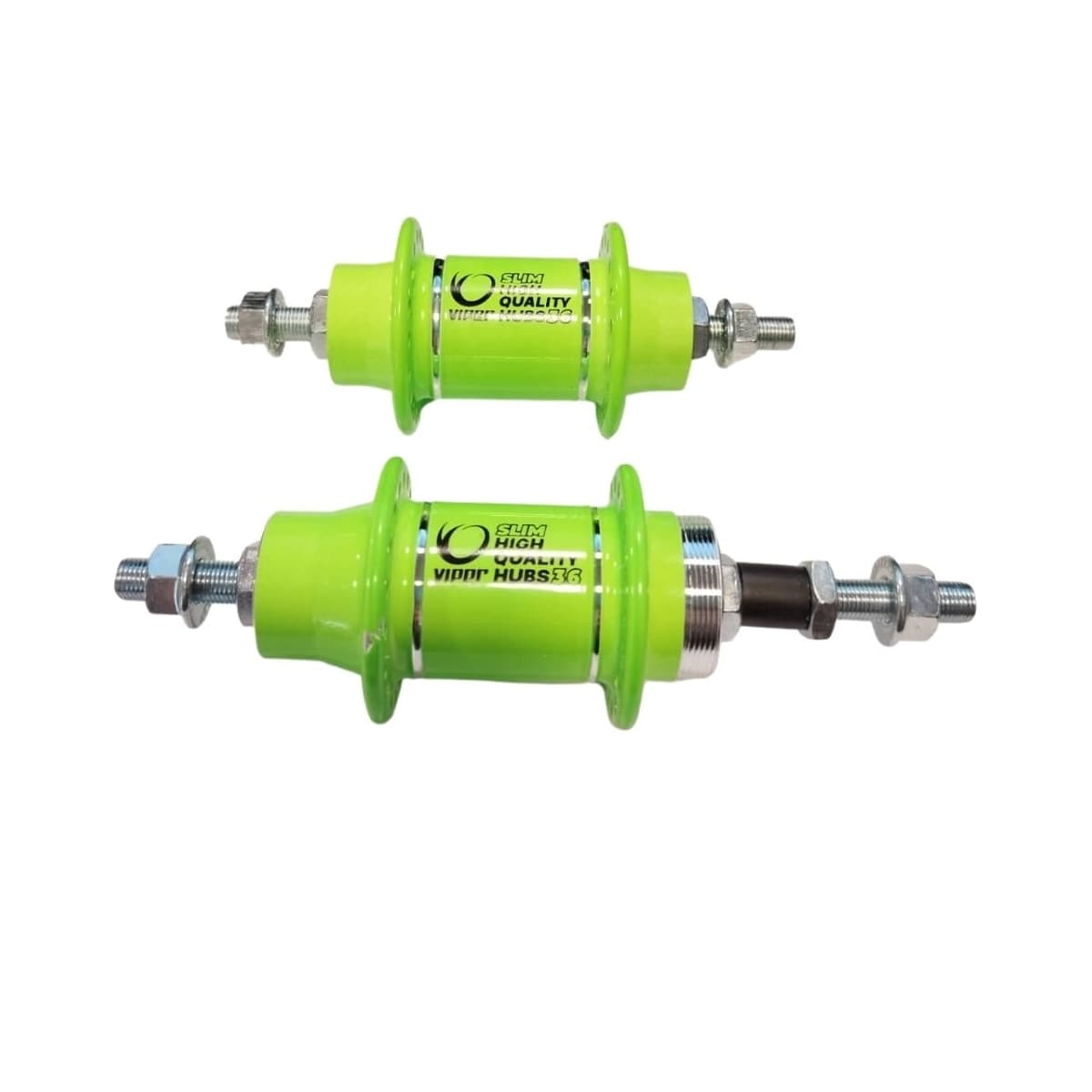 Cubo Alumínio Rosca Viper 36 Furos Com Rolamento Verde Neon