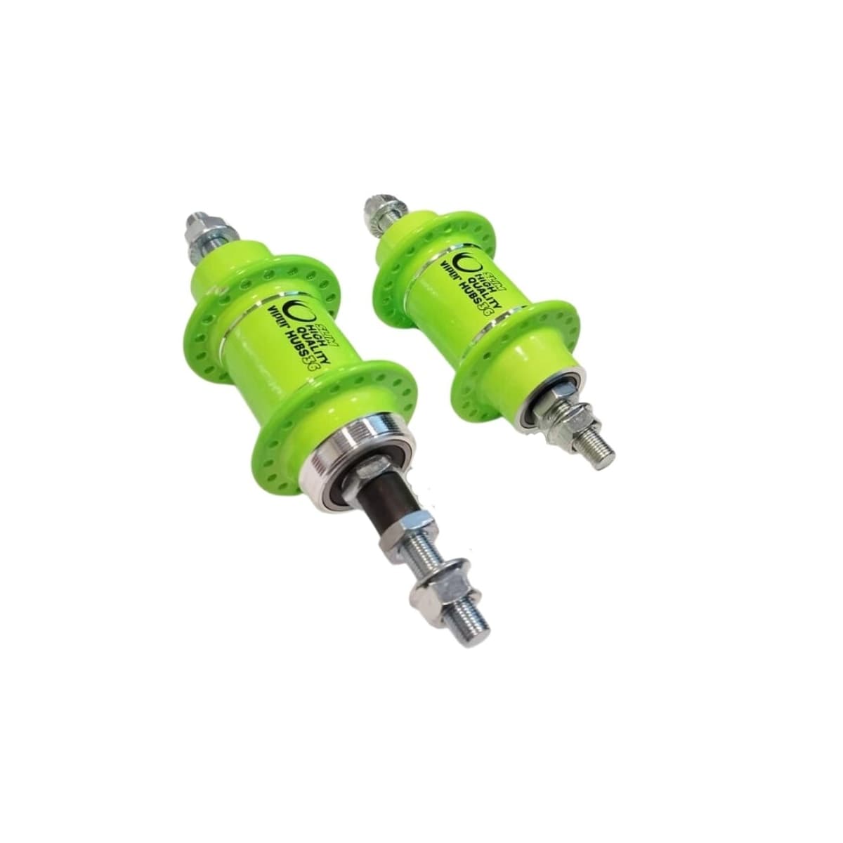 Cubo Alumínio Rosca Viper 36 Furos Com Rolamento Verde Neon