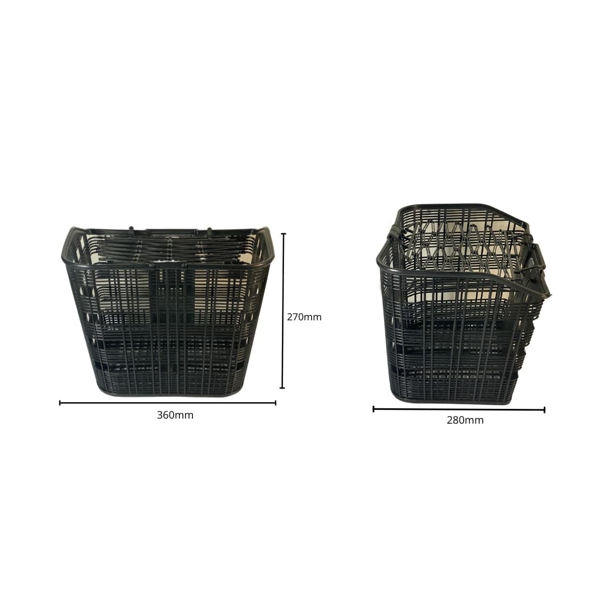Cesta de Bicicleta Grande Com Tampa Aro 26 Importado Nylon Preto