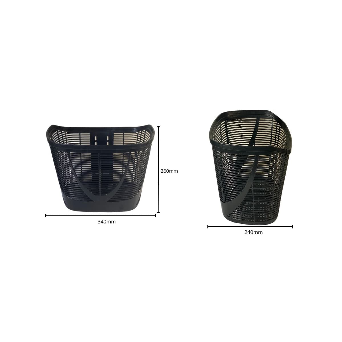 Cesta de Bicicleta Média Aro 26 Importado Nylon Preto