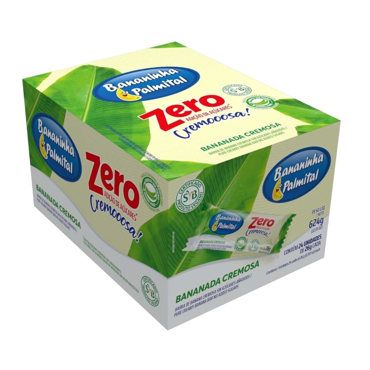 Suplemento Palmital Bananinha Zero Açucar ( 24 Unidades )