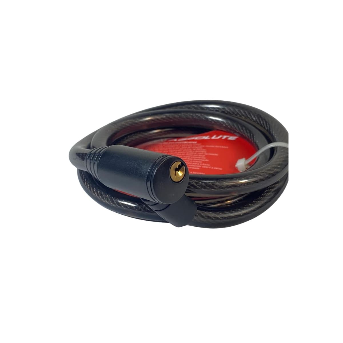 Cadeado de Bicicleta Espiral Absolute Com Chave 12mm X 1,5M