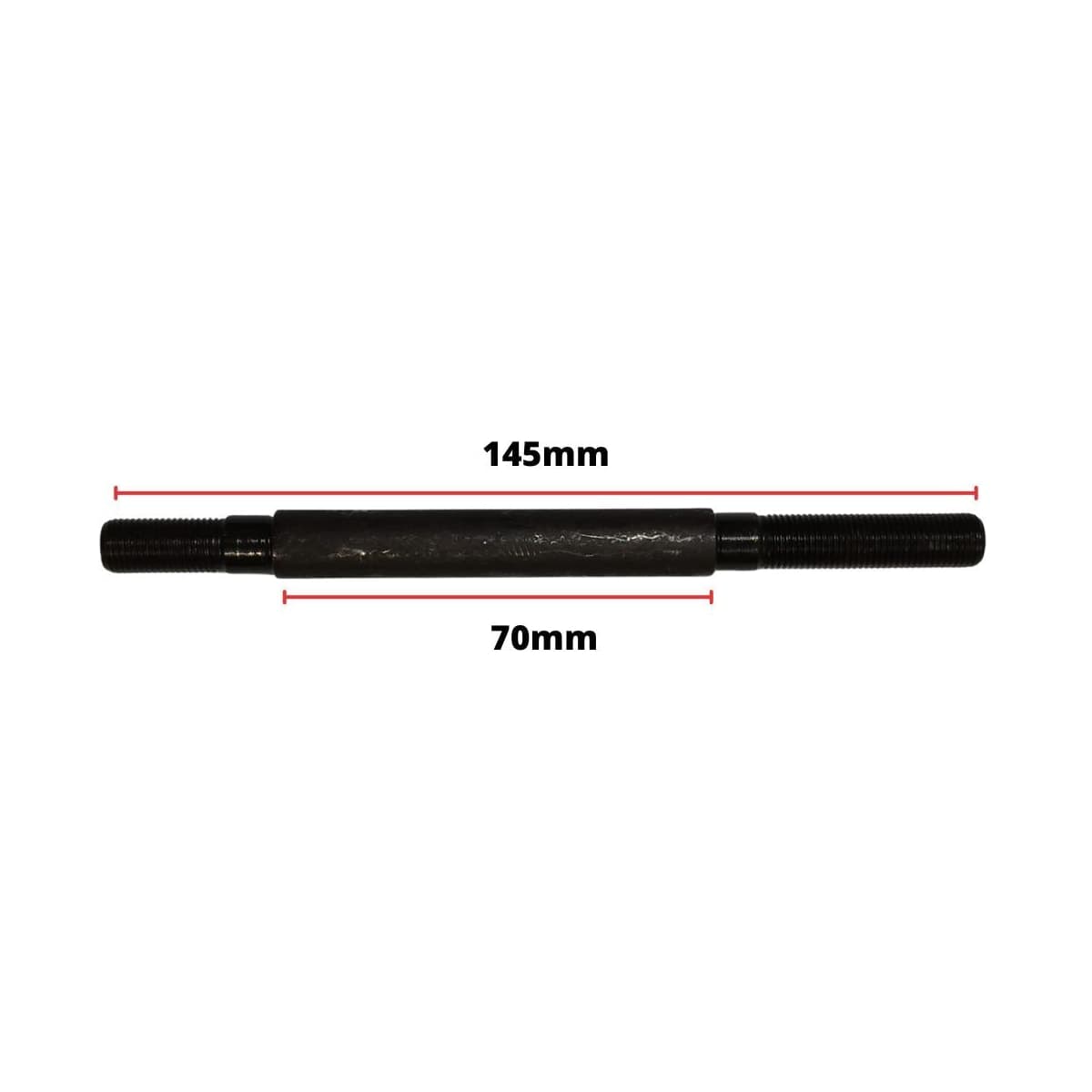 Eixo Traseiro Furado Saiguan 145mm Aço Preto Grosso 3/8