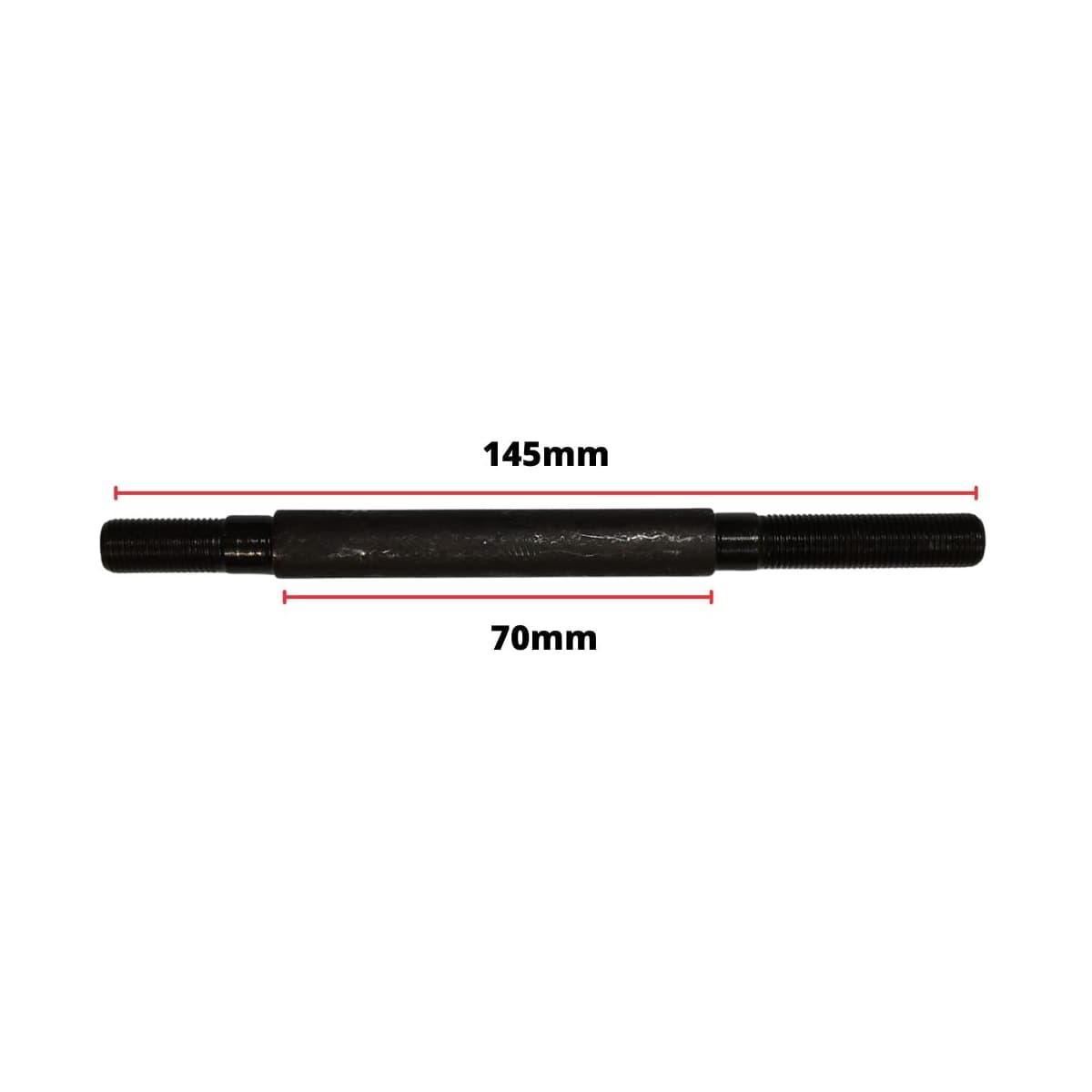 Eixo Traseiro Saiguan 145mm Aço Preto Grosso 3/8 Com Blocagem