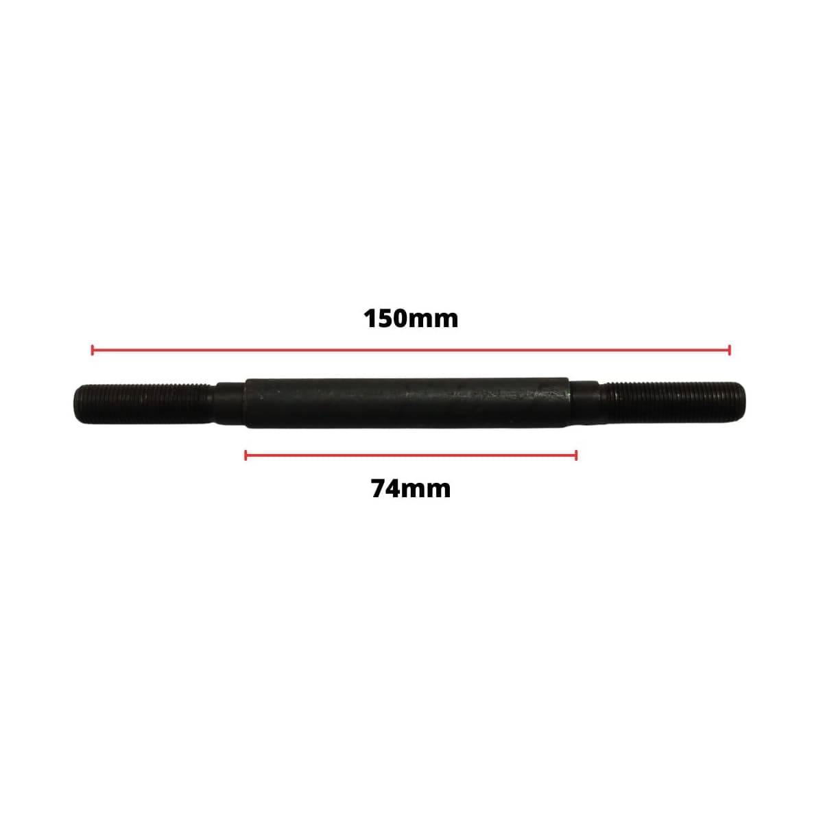 Eixo Dianteiro Com Batente Saiguan 150mm Aço Preto Grosso 3/8