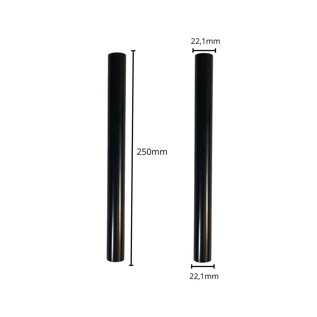 Canote de Selim Pro Roll Aço 22,1mm X 250mm Preto
