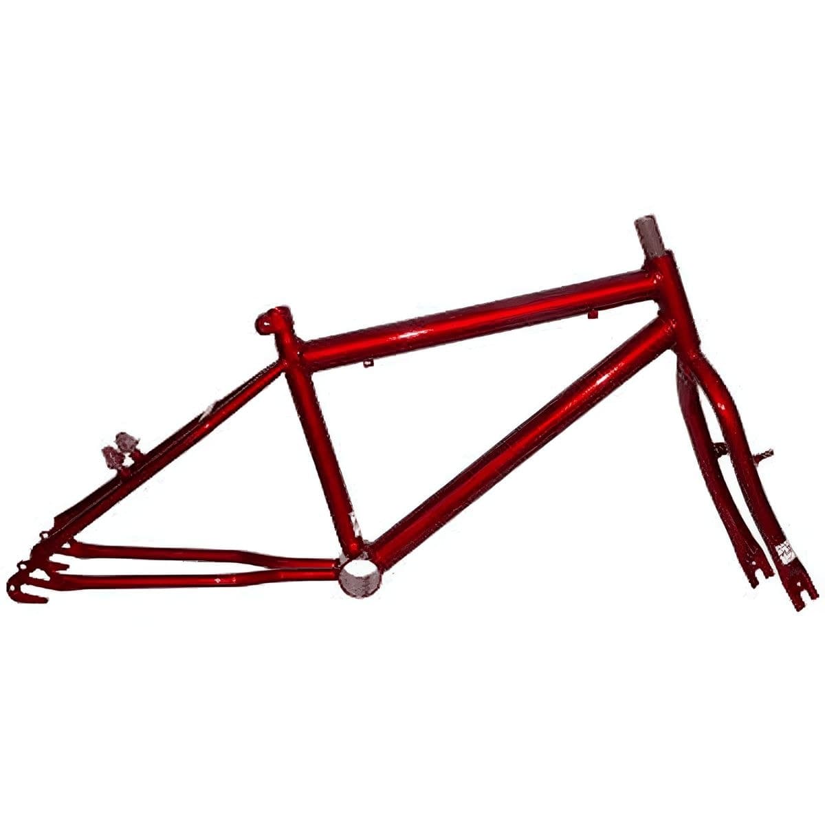 Quadro de Bicicleta 24 Samy Spark Rebaixado Vermelho Com Garfo