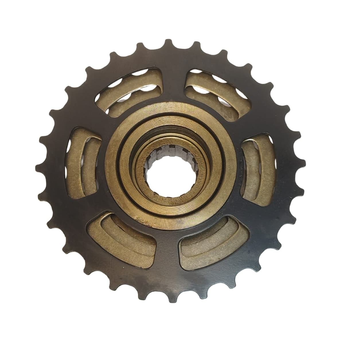 Roda Livre Catraca 6V Paco Dourado com Preto 14/28D