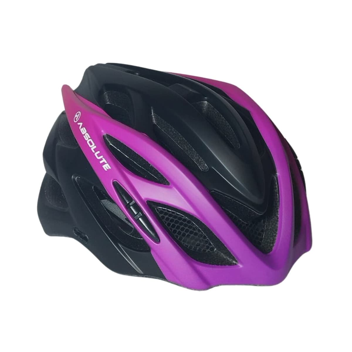 Capacete Bike Absolute Luna Preto e Roxo Com Led - M